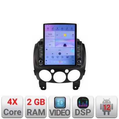 Navigatie Mazda 2 2007-2013 Android radio gps internet quad core 2+32 ecran vertical 9.7" Kit-mazda2+EDT-E708 CarStore Technology