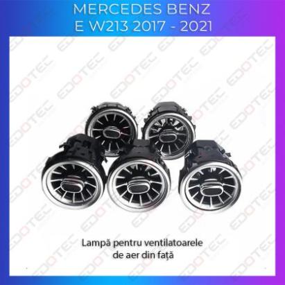Lumini Ambientale ventilatoare fata Mercedes E W213 2017-2021 control pe sistemul original sau telefon CarStore Technology