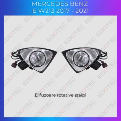 Lumini Ambientale difuzoare rotative stalpi Mercedes E W213 2017-2021 control pe sistemul original sau telefon CarStore Technology