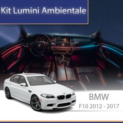 Lumini ambientale BMW Seria 5 (F10) 2012-2017 dedicat set complet cu trimuri control telefon sau sistem original CarStore Technology