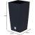 Ghiveci decorativ de flori, patrat, 32.5x32.5x61 cm, imitatie ratan, antracit, Prosperplast GartenVIP DiyLine