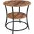 Masa pentru sufragerie/living, Artool, rotunda, pal, metal, cu raft depozitare, maro rustic si negru, 55x55 cm GartenVIP DiyLine