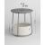 Masa rotunda cu cos depozitare, pal, baza otel, gri si alb, 45x50 cm, Artool GartenVIP DiyLine