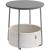Masa rotunda cu cos depozitare, pal, baza otel, gri si alb, 45x50 cm, Artool GartenVIP DiyLine