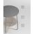 Masa rotunda cu cos depozitare, pal, baza otel, gri si alb, 45x50 cm, Artool GartenVIP DiyLine