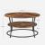 Masa pentru sufragerie/living, Artool, rotunda, pal, metal, cu raft depozitare, maro rustic si negru, 80x45 cm GartenVIP DiyLine