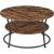 Masa pentru sufragerie/living, Artool, rotunda, pal, metal, cu raft depozitare, maro rustic si negru, 80x45 cm GartenVIP DiyLine
