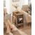 Noptiera/masa laterala, Artool, pal si otel, cu compartiment interior, buzunare depozitare, priza, USB, maro rustic, 60x31.5x60 cm GartenVIP DiyLine