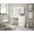 Masa de toaleta/machiaj, alba, cu oglinda si LED-uri, Irina, 94x43x141 cm GartenVIP DiyLine