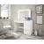 Masa de toaleta/machiaj, alb lucios, cu oglinda si LED-uri, Irina, 94x43x141 cm GartenVIP DiyLine