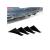 Set ornament splitter pentru bara spate culoare Negru Cod: UNIV-046 Automotive TrustedCars