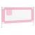 Balustradă de protecție pat copii, roz, 150x25 cm, textil GartenMobel Dekor