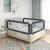 Balustradă de protecție pat copii, gri închis, 90x25 cm, textil GartenMobel Dekor