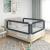 Balustradă de protecție pat copii, gri închis, 120x25 cm textil GartenMobel Dekor