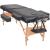 Set taburet și masă masaj pliabile 2 zone, 10 cm grosime, negru GartenMobel Dekor