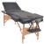 Set taburet și masă masaj pliabile 3 zone, 10 cm grosime, negru GartenMobel Dekor