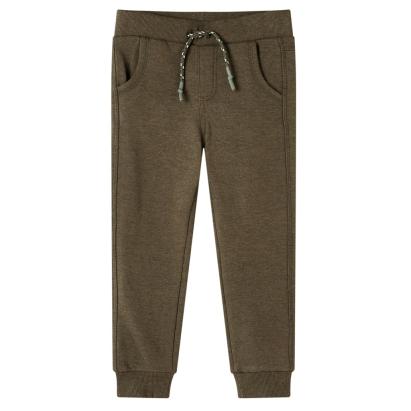 Pantaloni de trening pentru copii, kaki melanj, 116 GartenMobel Dekor