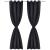 Draperii opace cu inele metalice, 2 buc., negru, 135 x 245 cm GartenMobel Dekor