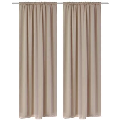 Draperii opace cu rejansă, 2 buc., crem, 135 x 245 cm GartenMobel Dekor