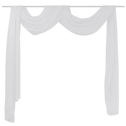 Draperie transparentă din voal 140 x 600 cm, alb GartenMobel Dekor