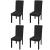 Huse de scaun elastice drepte, 4 buc., negru GartenMobel Dekor