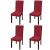 Huse de scaun elastice drepte, 4 buc., roșu bordo GartenMobel Dekor