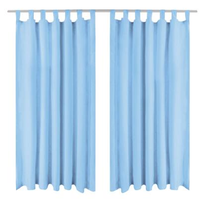 Draperii micro-satin cu bride, 2 buc, 140 x 225 cm, turcoaz GartenMobel Dekor