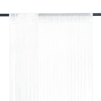 Draperii franjuri, 2 buc., 100 x 250 cm, alb GartenMobel Dekor
