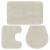 Set covorașe baie, 3 piese, alb, textil GartenMobel Dekor