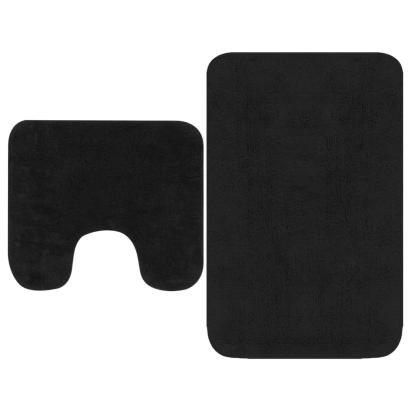 Set covorașe baie, 2 buc., textil, antracit GartenMobel Dekor