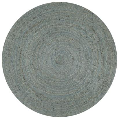 Covor manual, verde măsliniu, 120 cm, iută, rotund GartenMobel Dekor