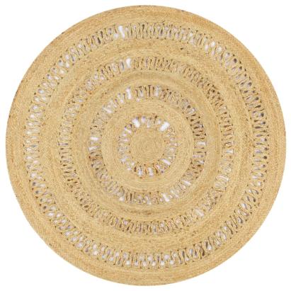 Covor manual din iută împletită, 120 cm GartenMobel Dekor