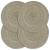 Naproane, 4 buc., gri, 38 cm, iută, simplu, rotund GartenMobel Dekor