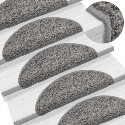 Covorașe pentru trepte scară, 15 buc., gri, 56x17x3 cm GartenMobel Dekor
