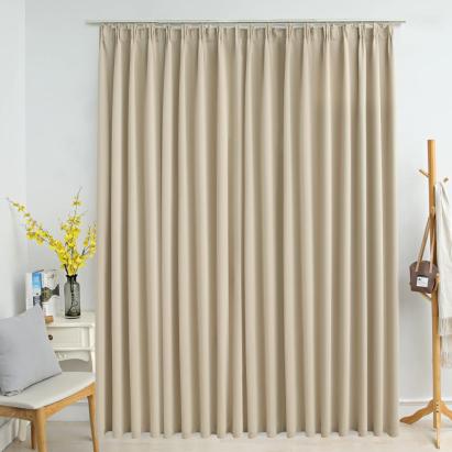 Draperie opacă, bej, 290 x 245 cm, cu cârlige GartenMobel Dekor