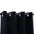 Draperii opace cu inele, 2 buc., negru, 140 x 245 cm, catifea GartenMobel Dekor