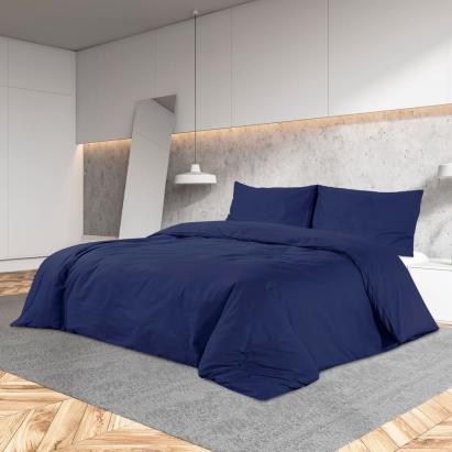 Set cu husă de pilotă, bleumarin, 135x200 cm, microfibră GartenMobel Dekor