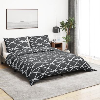 Set cu husă de pilotă, gri, 200x200 cm, bumbac GartenMobel Dekor