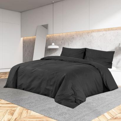 Set cu husă de pilotă, negru, 200x220 cm, bumbac GartenMobel Dekor