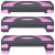 Stepper Fitness pentru Aerobic, Ajustabil pe 3 Nivele cu Picioare Antiderapante, 78x23 cm, Violet/Gri