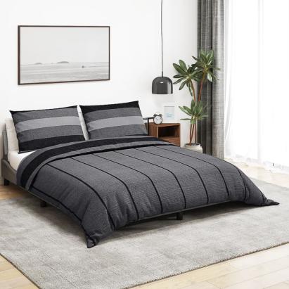 Set cu husă de pilotă, gri închis, 200x200 cm, bumbac GartenMobel Dekor