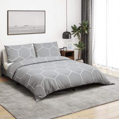 Set cu husă de pilotă, gri, 200x200 cm, bumbac GartenMobel Dekor