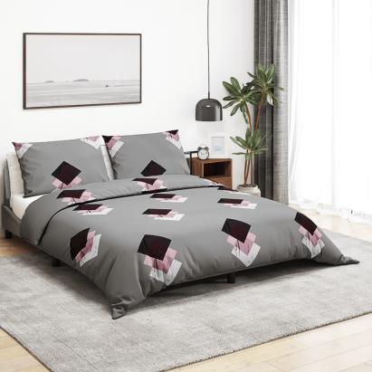 Set cu husă de pilotă, gri, 140x200 cm, bumbac GartenMobel Dekor