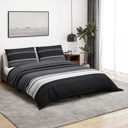 Set cu husă de pilotă, negru și alb, 155x220 cm, bumbac GartenMobel Dekor