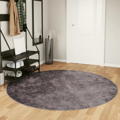 Covor lavabil, gri, Ø 200 cm, anti-alunecare GartenMobel Dekor