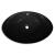 Chiuvetă ovală cu preaplin, negru, 59 x 38,5 cm, ceramică de lux GartenMobel Dekor