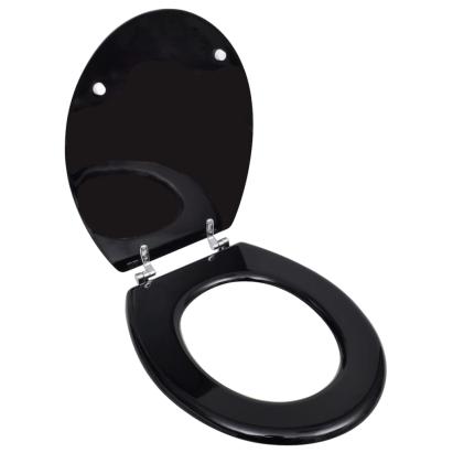 Capac WC, negru, MDF, model simplu GartenMobel Dekor