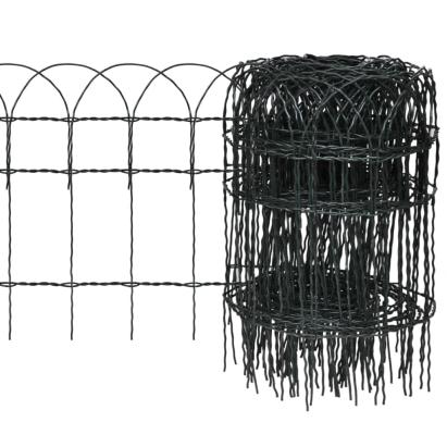 Gard delimitare grădină fier vopsit electrostatic 10 x 0,4 m GartenMobel Dekor