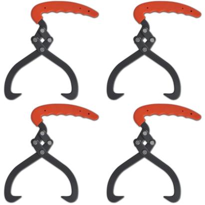 Clește cu mâner pentru bușteni din lemn, 4 buc., PVC GartenMobel Dekor