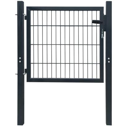 Poartă pentru gard 2D (simplă), gri antracit, 106x130 cm GartenMobel Dekor